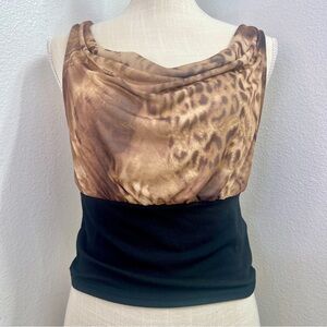 NWT Silence + Noise Donna Mesh Cowl Neck Top